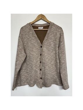 Sage The Label Button Front Cardigan Neutral Minimalist Light Academia Casual